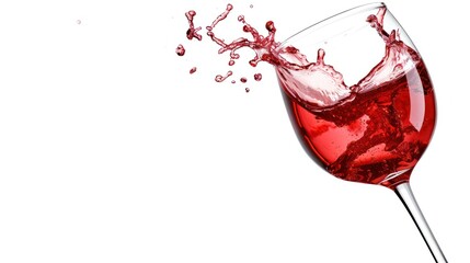 a close up of a wine glass with a liquid splashing out of the top and bottom of the glass.