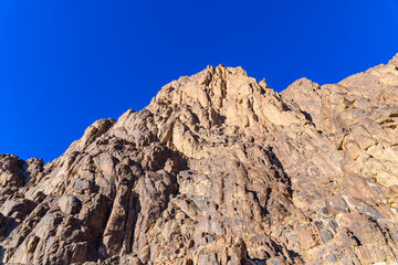 Fototapeta na wymiar Landscape in Sinai mountains at the Sinai peninsula in Egypt