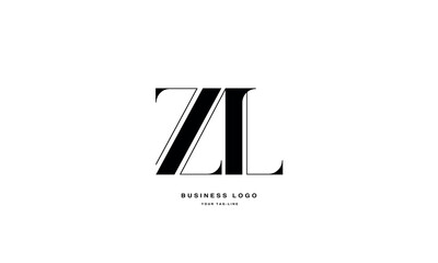 ZL, LZ, Z, L, Abstract Letters Logo monogram - obrazy, fototapety, plakaty