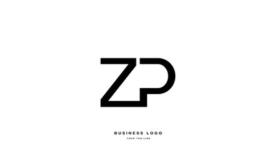 ZP, PZ, Z, P, Abstract Letters Logo Monogram