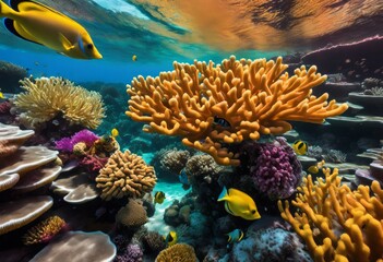illustration, underwater devastating effects climate change vibrant world coral reefs, Underwater, Climate, Change, Coral, Reefs, Environment, Ocean