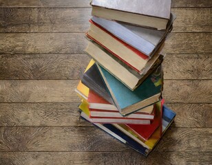stack of books - obrazy, fototapety, plakaty
