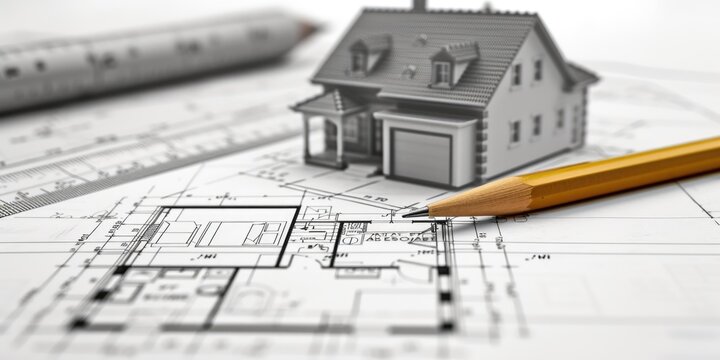Building blueprints and material list being generated for a home purchase