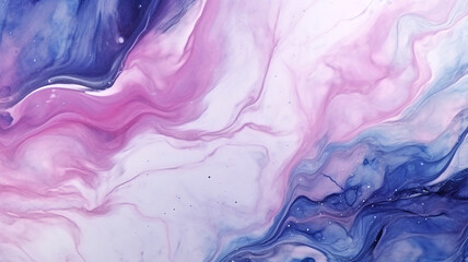 Marbled blue and pink abstract background. Liquid marble ink pattern
