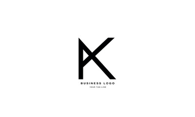 AK, KA, A, K, Abstract Letters Logo Monogram