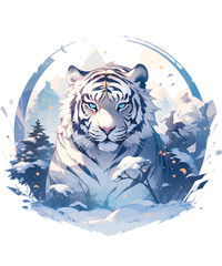 Weißer Tiger - obrazy, fototapety, plakaty