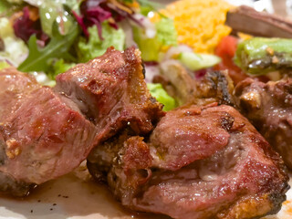 roasted lamb chops with fresh vegetables