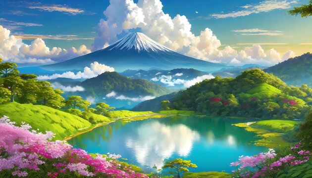 Digital Art Collection Featuring Vibrant And Detailed Scenes That Blend Elements Of Fantasy With Realism. Each Image Is A Creative Exploration Of Themes Such As Serene Nature Landscapes