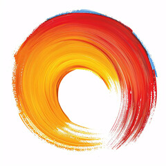 Acrylic or oil paint on a white background