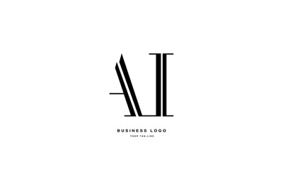 AI,. IA, A, I, Abstract Letters Logo Monogram