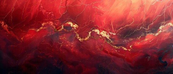 Red marble background with rich, earthy tones and vibrant veins