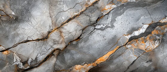 Gray marble background with bold, contrasting veins running through it