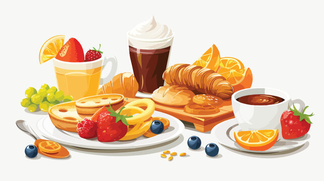 Breakfast Design  Vector Illustration Isolated on White