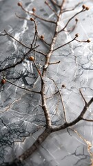 White marble background with intricate gray veining