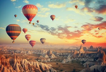 A Bunch of Hot Air Balloons Flying in the Sky