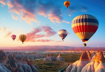 A Bunch of Hot Air Balloons Flying in the Sky - Powered by Adobe