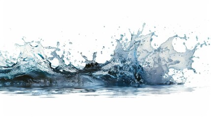 water splash on white. 