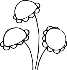 tattoo, sketch, freehand drawing, floristry, chamomile, contour, one line, vector, leaves, petal, leaves, nature, organic