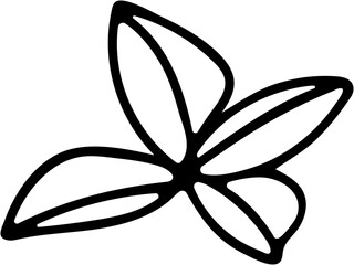 tattoo, sketch, freehand drawing, floristry, outline, one line, vector, leaves, petal, leaves, nature, organic