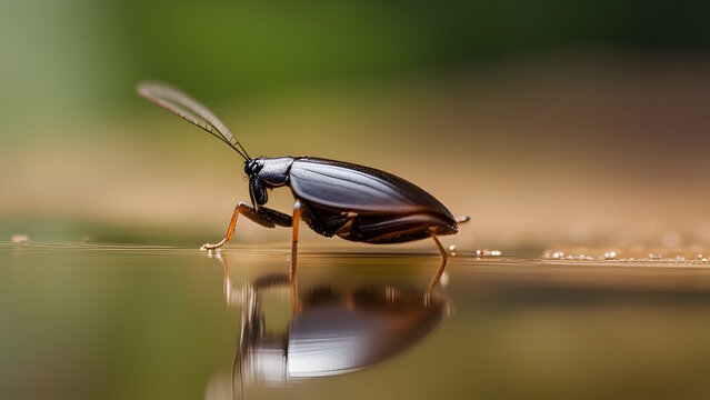 Photo of Water Bug Generative AI.