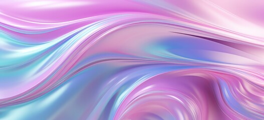 Obraz premium Blue and pink wave painting.