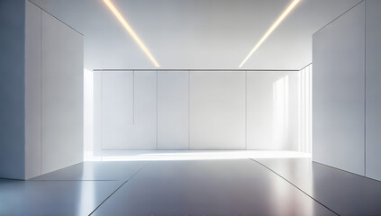 Moderner Innenraum mit Deckenlicht und Lichteinfall uns schatten