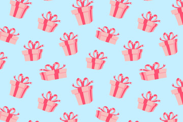 Beautiful Xmas pattern with ornaments. Christmas wrapping paper concept. Vector