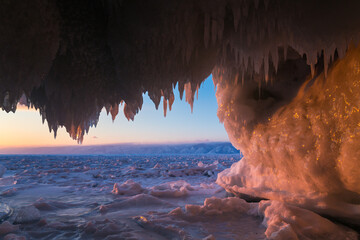 Ice cave on Lake Baikal