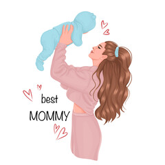Mothers day clipart png flat style illustration 