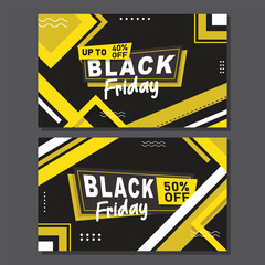 Collection of Black Friday sale banner designs