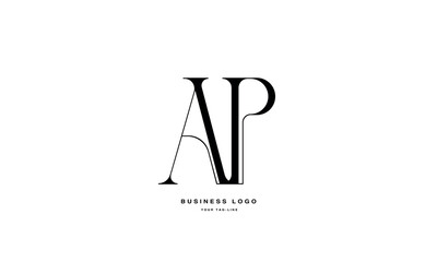 AP, PA, A, P, Abstract Letters Logo Monogram