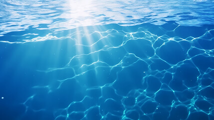 Obraz premium Abstract blue water wave texture, world water day concept, idea of saving water and protecting world environment