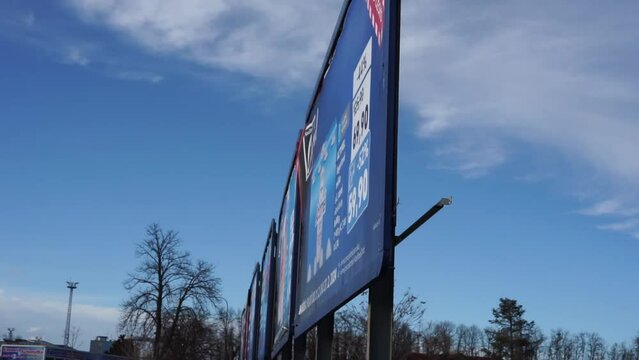 advertising billboard on the street