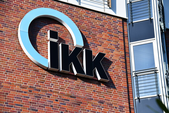 Hamburg, Germany - September 15, 2023: IKK logo in Hamburg, Germany - IKK - Innungskrankenkasse - is one of the leading health insurance companies in Germany