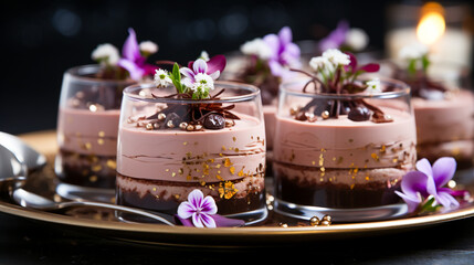 Obraz na płótnie Canvas Chocolate Mousse Cake for a Sweet Celebration