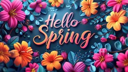 Vibrant Hello Spring Floral Design