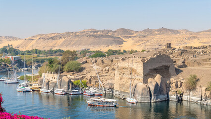 A view of the River Nile at Aswan, Egypt	