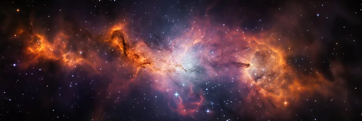 Badkamer foto achterwand Cosmic Cascade. Nebulaic Beauty.Cosmic Kaleidoscope © EwaStudio