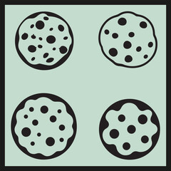 Fototapeta premium black and white circles