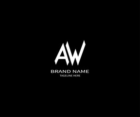 AW letter logo Design. Unique attractive creative modern initial AW initial based letter icon logo