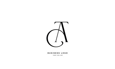 AT, TA, A, T, Abstract Letters Logo Monogram