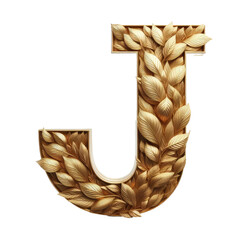 Isolated 3D Letter on a Clear PNG Canvas Generative AI