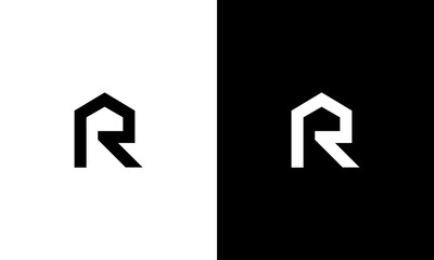 initials RR house monogram logo design vector