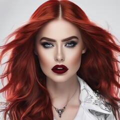 Fototapeta premium woman with red hair