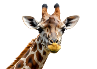 giraffe on white background