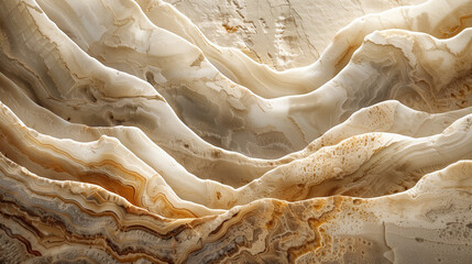Arrière-plan minéral avec des strates rocheuses claires, nacre ou sable aggloméré