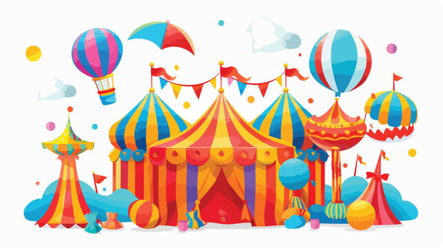 Circus and Carnival Design Vector Illustration Isolated
