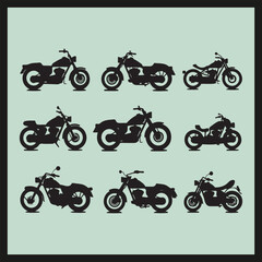 motorcycle silhouette collection