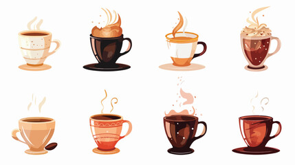 Coffee Cup Hot Beverage Aroma Fresh Vector Illustration