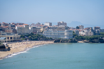 View of Biarritz, France coastline  - obrazy, fototapety, plakaty